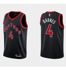 Men Toronto Raptors 4 Scottie Barnes Black Statement Edition Stitched Basketball Jersey