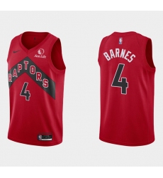 Men Toronto Raptors 4 Scottie Barnes Red Icon Edition Stitched Basketball Jersey