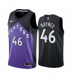 Men Toronto Raptors 46 Aron Baynes Purple NBA Swingman 2020 21 Earned Edition Jersey