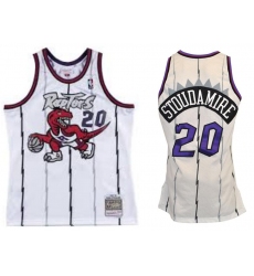 Men Toronto Raptors Damon Stoudamire #20 white Retro Stitched Jersey