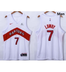Men Toronto Raptors Kyle Lowry 7 White Nike 2021 Swingman Jersey