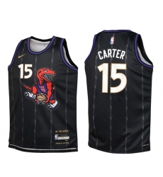 Men Toronto Raptors Vince Carter #15 Black City Swingman Stitched Jersey