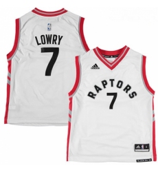 Mens Adidas Toronto Raptors 7 Kyle Lowry Swingman White NBA Jersey