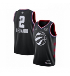 Mens Jordan Toronto Raptors 2 Kawhi Leonard Swingman Black 2019 All Star Game Basketball Jersey 