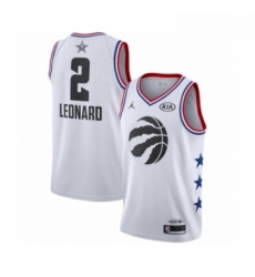 Mens Jordan Toronto Raptors 2 Kawhi Leonard Swingman White 2019 All Star Game Basketball Jersey 