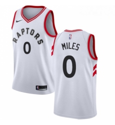 Mens Nike Toronto Raptors 0 CJ Miles Authentic White NBA Jersey Association Edition 