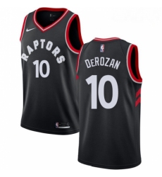 Mens Nike Toronto Raptors 10 DeMar DeRozan Authentic Black Alternate NBA Jersey Statement Edition