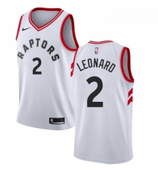 Mens Nike Toronto Raptors 2 Kawhi Leonard Swingman White NBA Jersey Association Edition 