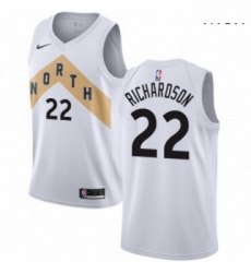 Mens Nike Toronto Raptors 22 Malachi Richardson Swingman White NBA Jersey City Edition 
