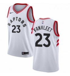 Mens Nike Toronto Raptors 23 Fred VanVleet Authentic White NBA Jersey Association Edition 