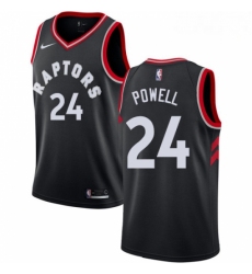Mens Nike Toronto Raptors 24 Norman Powell Swingman Black Alternate NBA Jersey Statement Edition 