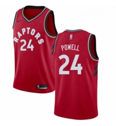 Mens Nike Toronto Raptors 24 Norman Powell Swingman Red Road NBA Jersey Icon Edition 
