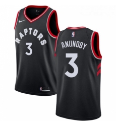 Mens Nike Toronto Raptors 3 OG Anunoby Authentic Black Alternate NBA Jersey Statement Edition 