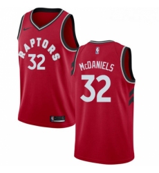 Mens Nike Toronto Raptors 32 KJ McDaniels Swingman Red Road NBA Jersey Icon Edition 