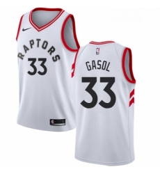 Mens Nike Toronto Raptors 33 Marc Gasol White NBA Swingman Association Edition Jersey 