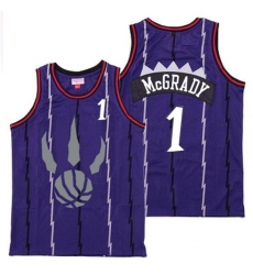 Raptors 1 Tracy McGrady Purple Gray Logo Retro Jersey 6