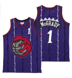 Raptors 1 Tracy McGrady Purple Retro Jersey 1