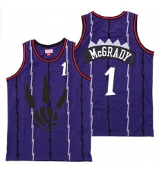 Raptors 1 Tracy McGrady Purple Throwback Jersey
