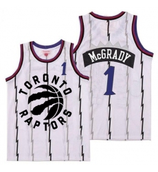Raptors 1 Tracy McGrady White Retro Jersey