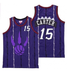 Raptors 15 Vince Carter Purple Logo Retro Jersey 5