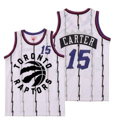 Raptors 15 Vince Carter White Retro Jersey 2