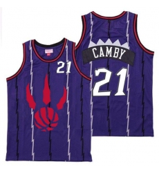 Raptors 21 Marcus Camby Purple Throwback Jerseys