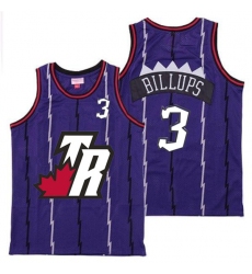 Raptors 3 Chauncey Billups Purple Big White TR Logo Retro Jersey 6