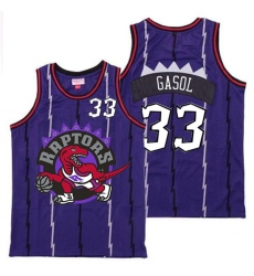 Raptors 33 Marc Gasol Purple Big Logo Retro Jersey