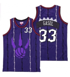 Raptors 33 Marc Gasol Purple Logo Retro Jersey 5