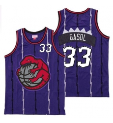 Raptors 33 Marc Gasol Purple Retro Jerseys