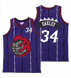 Raptors 34 Charles Oakley Purple Retro Jersey 1