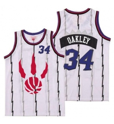 Raptors 34 Charles Oakley White Throwback Jerseys