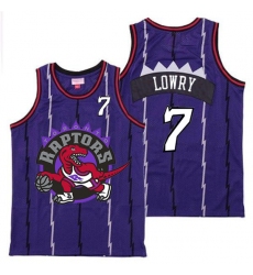 Raptors 7 Kyle Lowry Purple Big Logo Retro Jersey 9