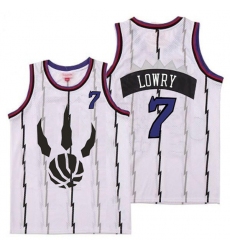 Raptors 7 Kyle Lowry White Throwback Jersey