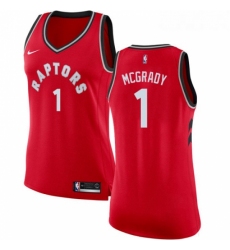 Womens Nike Toronto Raptors 1 Tracy Mcgrady Swingman Red Road NBA Jersey Icon Edition