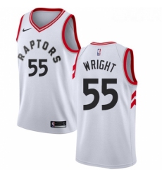 Womens Nike Toronto Raptors 55 Delon Wright Swingman White NBA Jersey Association Edition