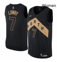 Womens Nike Toronto Raptors 7 Kyle Lowry Swingman Black NBA Jersey City Edition