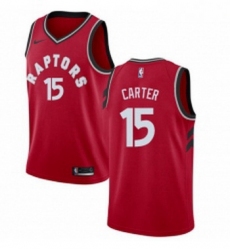 Youth Nike Toronto Raptors 15 Vince Carter Swingman Red Road NBA Jersey Icon Edition