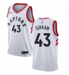 Youth Nike Toronto Raptors 43 Pascal Siakam Swingman White NBA Jersey Association Edition