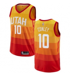 Jazz  10 Mike Conley Orange Basketball Swingman City Edition 2019 20 Jersey