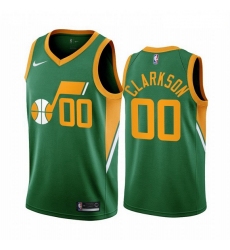 Men Utah Jazz 00 Jordan Clarkson Green NBA Swingman 2020 21 Earned Edition Jersey