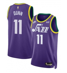 Men Utah Jazz 11 Kris Dunn Purple 2023 Classic Edition Stitched Basketball Jersey