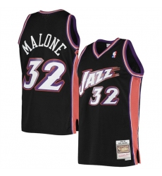 Men Utah Jazz 32 Karl Malone Black 1998 99 Mitchell  26 Ness Swingman Stitched Jersey