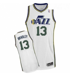Mens Adidas Utah Jazz 13 Tony Bradley Authentic White Home NBA Jersey 