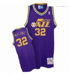 Mens Adidas Utah Jazz 32 Karl Malone Swingman Purple Throwback NBA Jersey