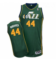 Mens Adidas Utah Jazz 44 Pete Maravich Authentic Green Alternate NBA Jersey