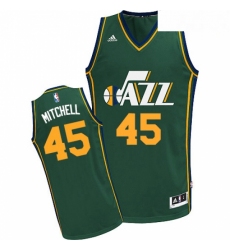 Mens Adidas Utah Jazz 45 Donovan Mitchell Swingman Green Alternate NBA Jersey 