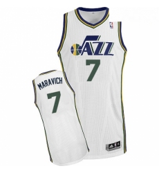 Mens Adidas Utah Jazz 7 Pete Maravich Authentic White Home NBA Jersey