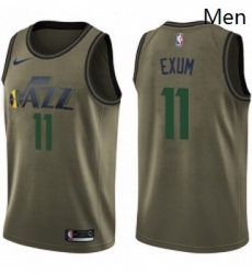 Mens Nike Utah Jazz 11 Dante Exum Swingman Green Salute to Service NBA Jersey