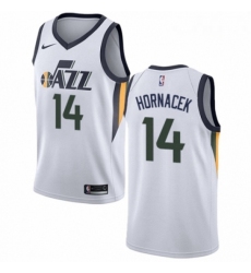 Mens Nike Utah Jazz 14 Jeff Hornacek Authentic NBA Jersey Association Edition